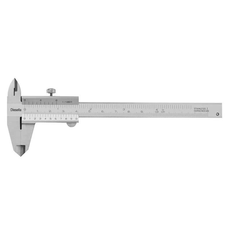 Skjutmått m. låsskruv 0-100 x0,05 mm Käft längd 30 mm
