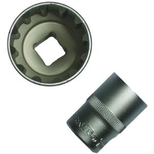 Hylsa 1/2" Splinelock, kort