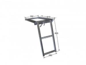 Stege, galvad 280x600 mm