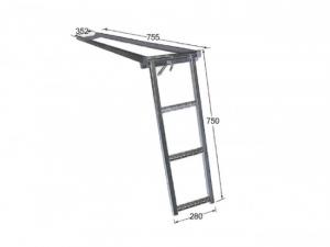 Stege, galvad 280x750 mm