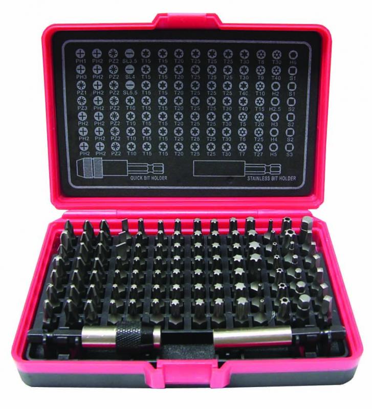 Bitssats Röd 100 delar 1/4"