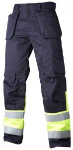 Hantverksbyxa klass 1 marin/gul