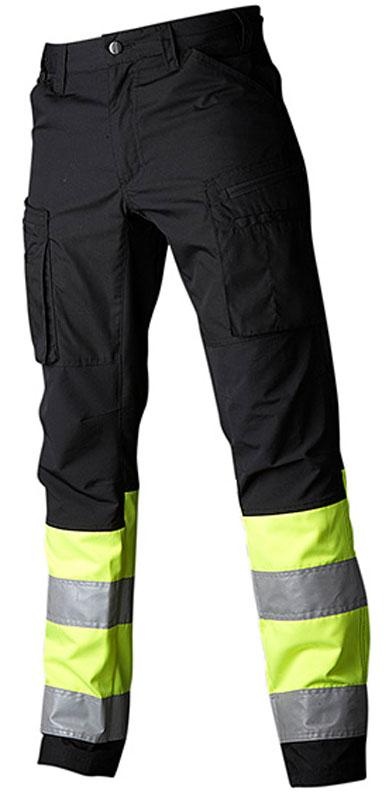 Byxa stretch 220 svart/gul