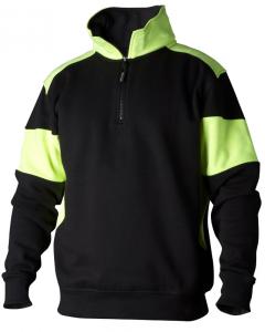 Sweatshirt Zip 222 svart/gul