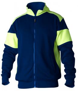 Sweatshirt helzip 223 marin/gul