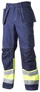 Hantverksbyxa klass 1 marin/gul