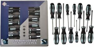 Skruvmejselsats  Spår/TX/PH/PZ  12 delar