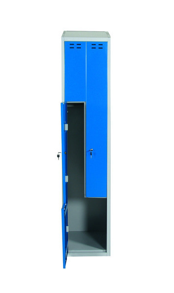 Klädskåp, blå/grå 2 d/Z-model