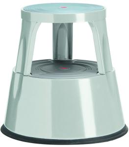 Stegpall, plåt, 2 steg, grå