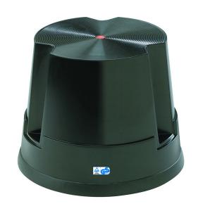 Stegpall, plast, 1 steg, svart Plast