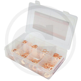 Sortiment med kopparringar