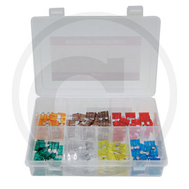 Sortiment med platta säkringar