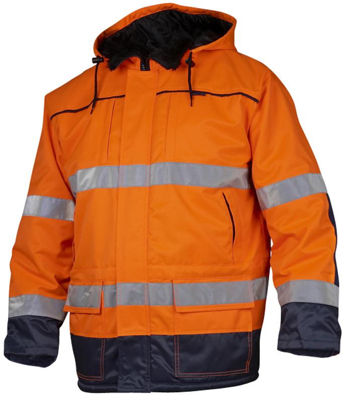 Parkas dubbelfodrad Varsel orange/marin