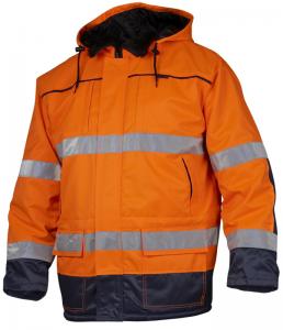 Parkas dubbelfodrad Varsel orange/marin