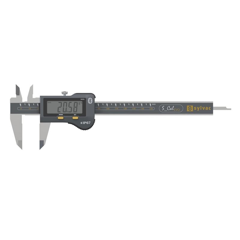 SYLVAC IP67 digitalt skjutmått S_Cal EVO Smart 150 mm (810.1506) djupmätare 4x1,4 mm