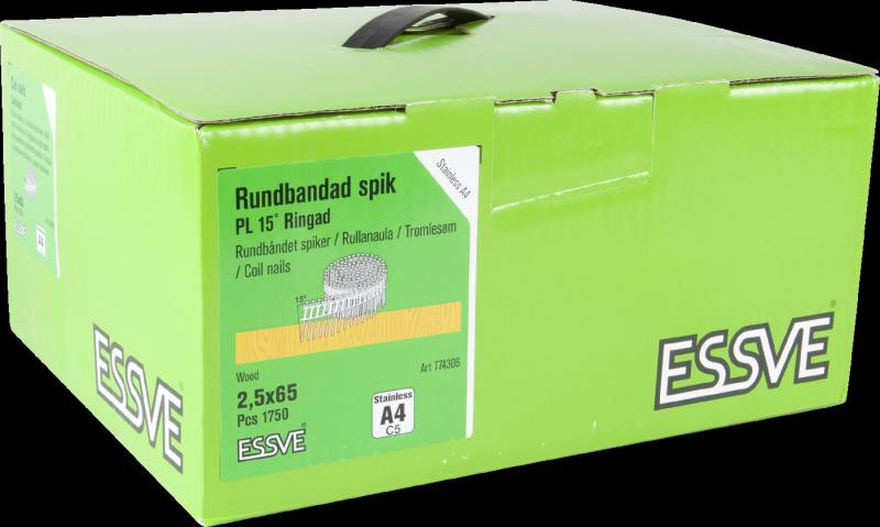 RINGSPIK COIL PLASTBAND 15G 2,5X65 RSF A4