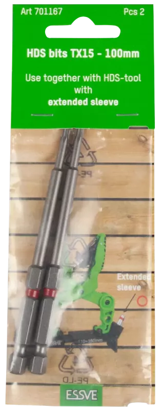 BITS TX15 X 100 EXTENDED SLEEVE