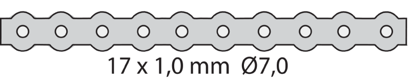 PROFILBAND 17X1,0 FÖRZINKAT 20 MY