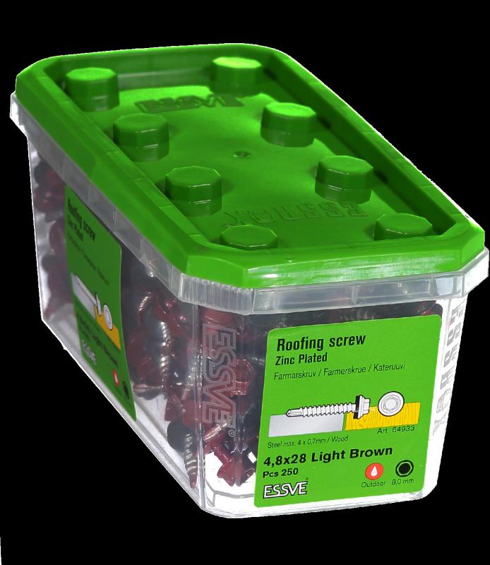 FARMARSKRUV 4,8X28 BORRSPETS SEXKANTSHUV M BRI RAL3011