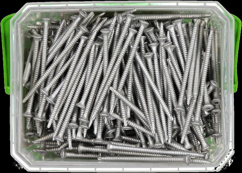 TAKSKRUV 4,8X80 MED BORRSPETS TX25 SILVER RUSPERT