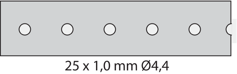 BANDJÄRN 25X1,0 FÖRZINKAT 20 MY