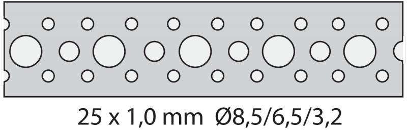 POPNITSBAND 25X0,9 3MM, FÖRZINKAT 20 MY