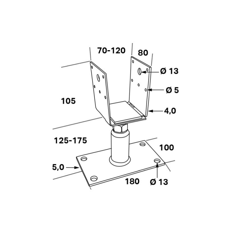 STOLPHÅLLARE CSFA CE