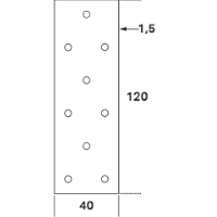 HÅLPLATTA HP 1,5 MM