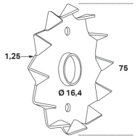 FÖRSTÄRKN.BRICK SPS 75X16,4X1,25 EN