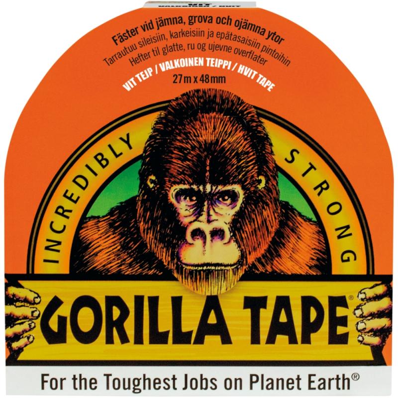 VÄVTEJP GORILLA 48MMX27M VIT