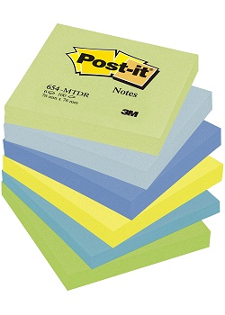 Färgad Post-it lappar