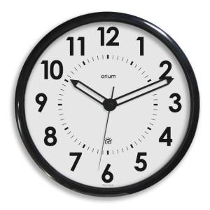 Väggur ORIUM radiokontroll. Ø36 svart
