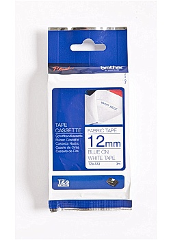 P-Touch Tape TZe-FA3 12mm Blå på Vit