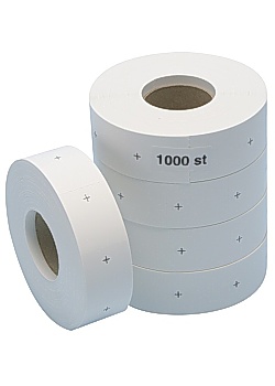 Kartongetikett 30x36mm på rulle (rulle om 1000 st)