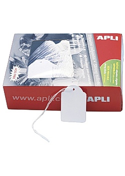 Etikett med snöre 34x53mm (fp om 500 st)