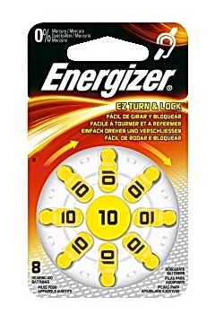 Energizer Batteri hörsel 10 gul (fp om 8 st)