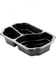 Duni Duniform 3-f takeaway mine/PP svart (fp om 246 st)