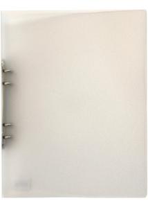 Ringpärm A4 i plast transparent vit