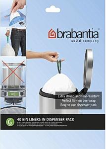 BRABANTIA Avfallspåsar G, dispenser 23/30L (fp om 40 st)