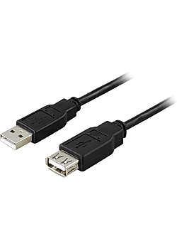 DELTACO Kabel USB 2.0 förlängning 3m