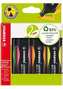 Stabilo överstrykningsp. Green Boss (fp om 4 st)