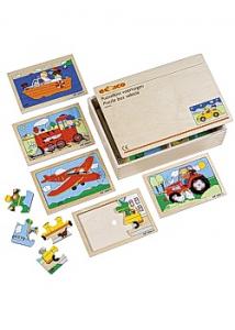 Pusselbox fordon 14x20cm