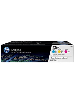 Hewlett Packard Toner CF341A 126A C/M/Y (fp om 3 st)
