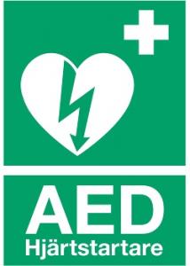 Skylt A4 Hjärtstartare