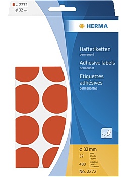 Herma Etikett Allround 32mm röd (fp om 480 st)
