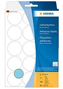 Herma Etikett Allround 32mm blå (fp om 480 st)