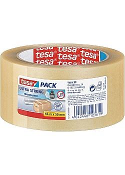 tesa® Packtejp Ultra Strong 66mx50mm tran (rulle om 66 m)
