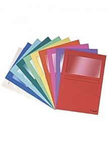Exacompta Fönstermappar Forever®, A4, 80 ark, återvunnen presspan, 220 x 310 mm, olika färger, förpackning med 10 (fp om 10 st)