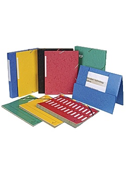 Exacompta Gummibandsmapp 3-klap A4 600g sort (fp om 25 st)