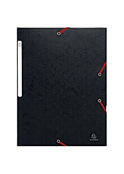 Exacompta Gummibandsmapp 3-klaff A4 600g svart